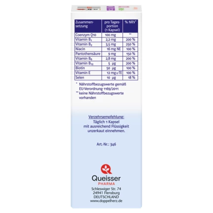 Doppelherz system  KOENZIM Q10 100  Pogled s lijeve strane