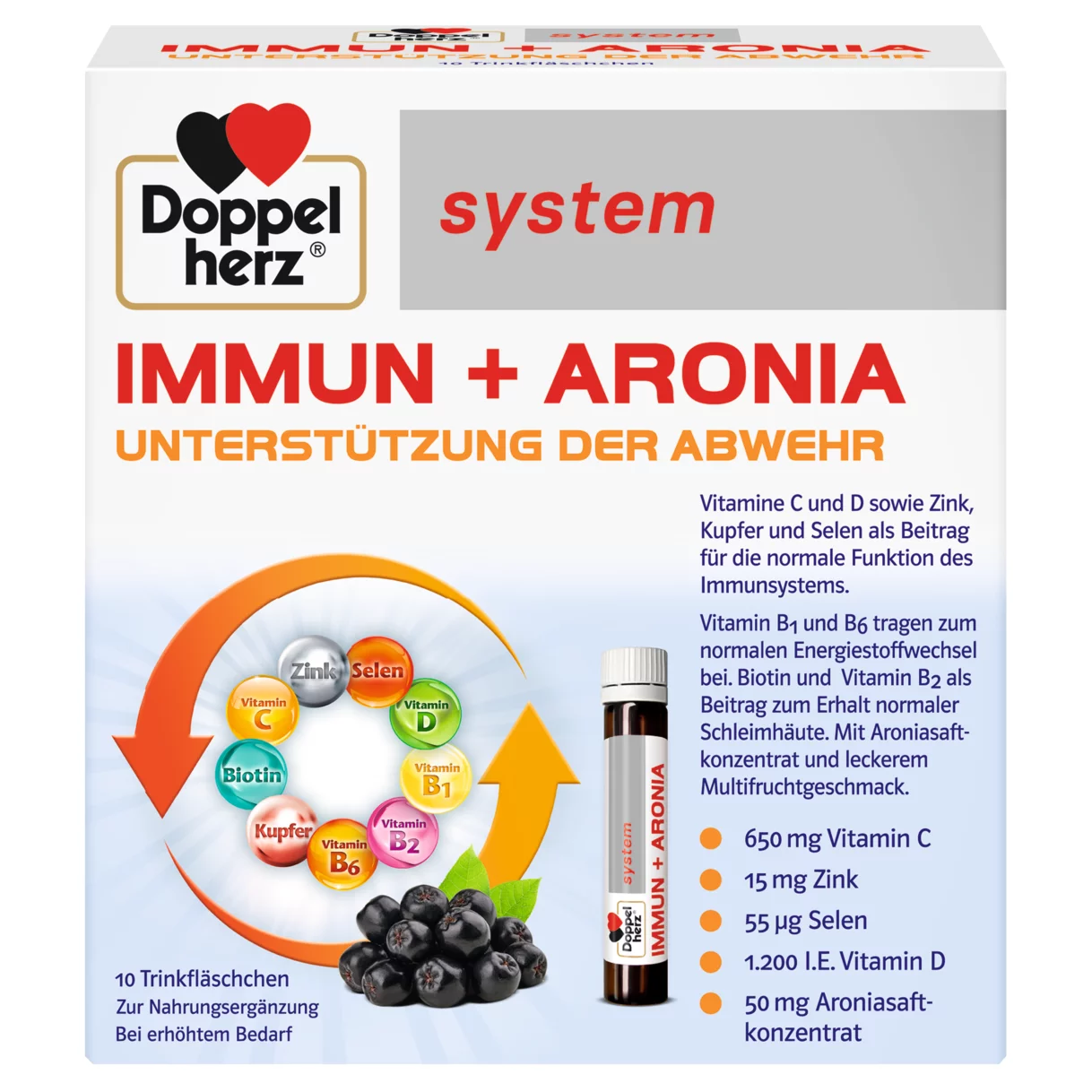 Doppelherz system  IMMUN + ARONIJA  Prednji pogled