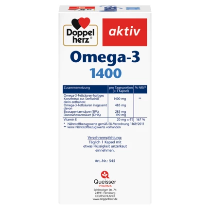Omega 3 masne kiseline Omega-3 1400 Pogled s lijeve strane